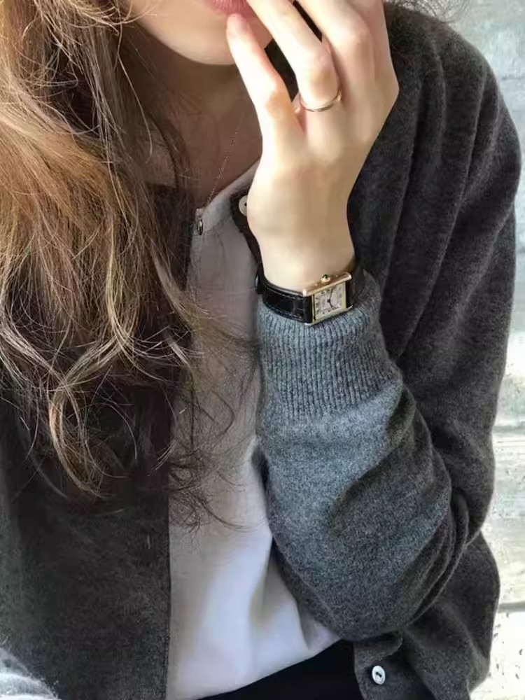 2026 Spring Autumn New Cashmere Sweater Cardigan Women Thin Loose Round Neck Wool Sweater Short Knit Outerwear - Image 4