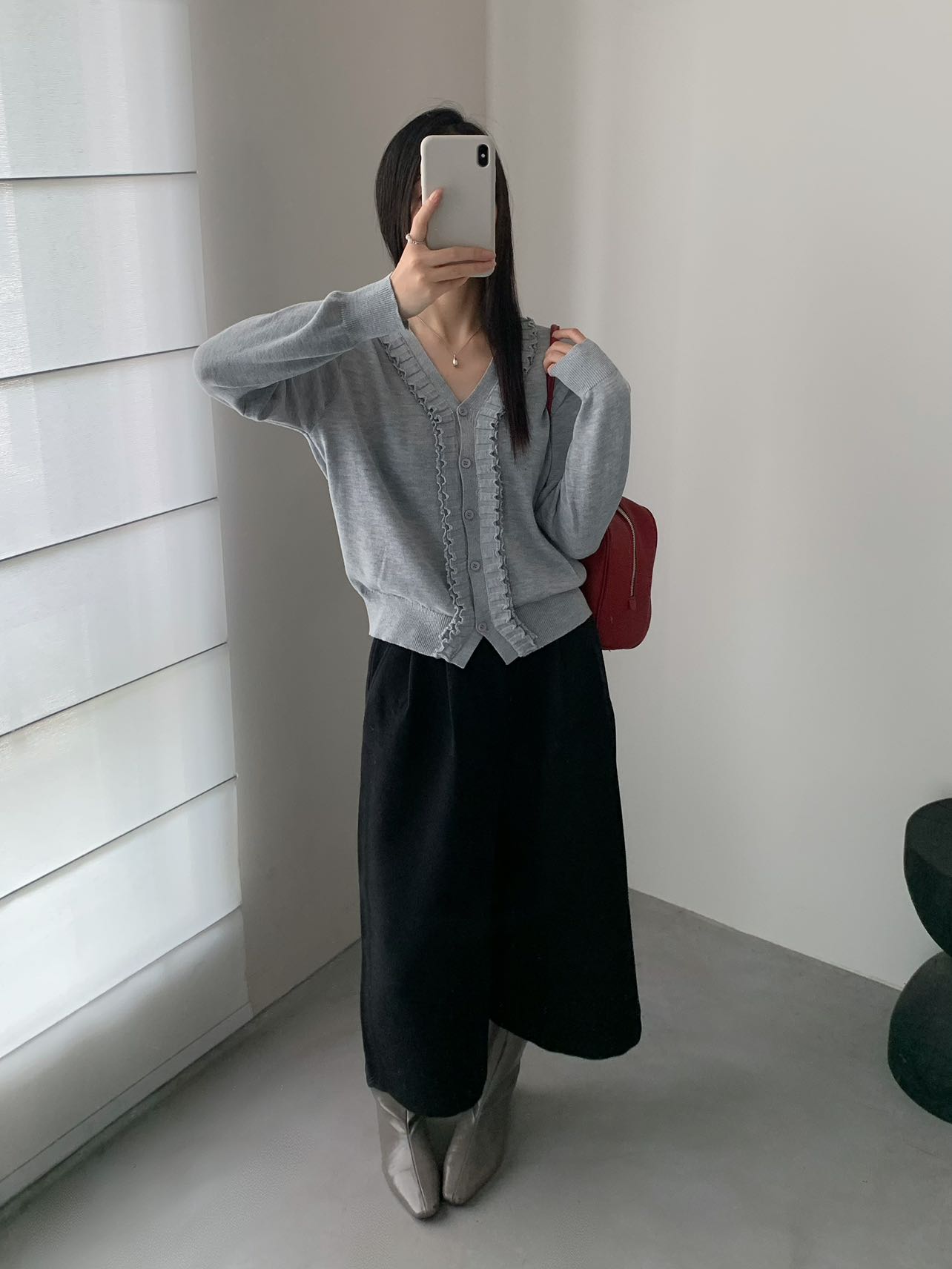 Women's Lace Knit Cardigan Sweater Korean Style Long Sleeve Pullover Top - Image 3